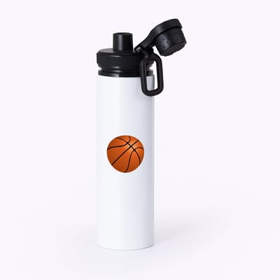 Hacebo® - Basketballen waterfles met draaidop zwart - Basketbal - Basketballers - Sport - bal - Hooper - water fles - 850ML