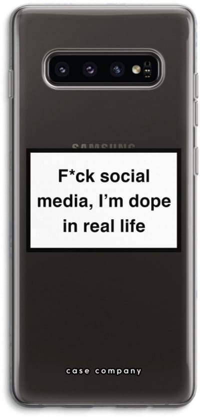 Case Company® - Hoesje geschikt voor Samsung Galaxy S10 4G hoesje - I'm dope - Soft Cover Telefoonhoesje - Bescherming aan alle Kanten en Schermrand