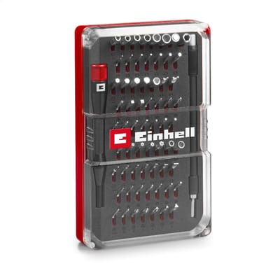 Einhell 115030 115030 Bitset 66-delig Kruiskop Phillips, Plat, T-profiel, Inbus Incl. bithouder en schroevendraaier