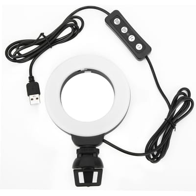 4 Inch 48LEDs Ring Gevuld Clip Licht Draagbare Mini Selfie Fotografie USB Vlog Vullicht
