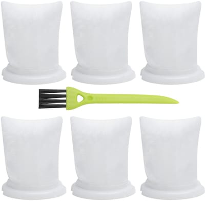 Dailygoods- Vuilfilter 6 Stuks - Reservefilter - Accessoires - Voor Vorwerk Kobold VC100 - Reinigingsborstel - Universeel - Stofzuigerfilter