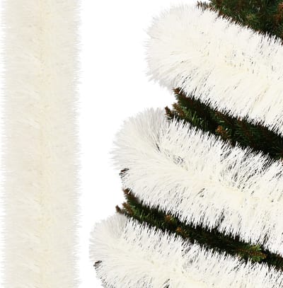 Springos Kerstslinger | Guirlande | Kerstversiering | 6 m | Wit Tinten/Gebroken Wit