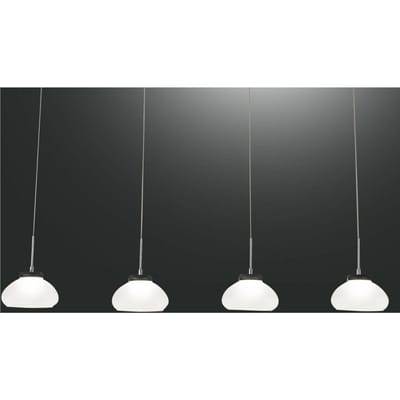 Fabas Luce Hanglamp Arabella 4-lamps in rij, wit