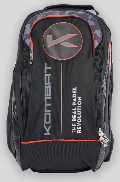Kombat Padel - Kombat Black Padel Rugzak - Rugzak met racket vak - Rood/Zwart - Sporttas