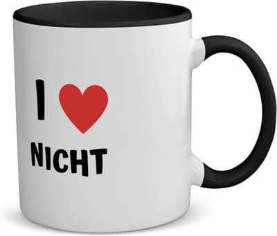 Akyol - i love nicht koffiemok - theemok - zwart - Nicht - de liefste nicht - verjaardag - cadeautje voor nicht - nicht artikelen - kado - geschenk - 350 ML inhoud