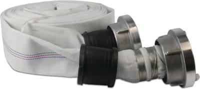 Plat oprolbare slang met koppelingen EPDM/polyester 52 mm Storz NA 66 10bar wit 20m type 52C
