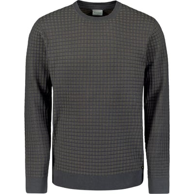 No Excess Pullover Crewneck Square Knit Dark Grey Größe: S | Pullover Outlet | Herren | Grau