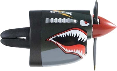 Vliegtuig Vent Decoratie - Auto Luchtverfrisser - Auto Interieur - Haai Neus Stijl - 8.6 cm - Grijs