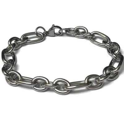 Rvs sieraden - Zilverkleurige schakelarmband 22cm - Tijdloos ontwerp
