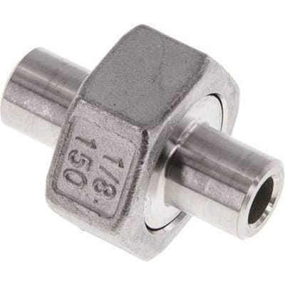 Rechte Koppeling 10.2mm Laseinde RVS Conische Afdichting 16bar