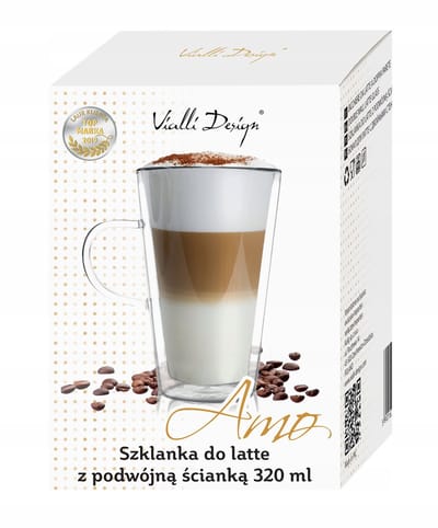 Vialli Design Thermische Latte Macchiato Glazen 320ml - Dubbelwandig Glas