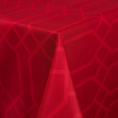 Unyqoos ® Water- en Vuilafstotend Tafelkleed met Tefloncoating voor Binnen en Buiten, Rond, 140 cm, Rood
