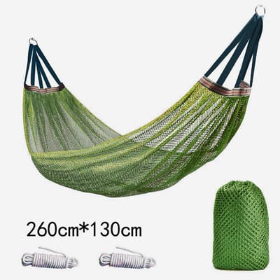 Outdoor Camping Hangmat, Mesh Tree Swing Bed, Draagbare Reis Hanging Hangmat, 200Kg Capaciteit Backyard Beach Backpacking Ontspanningsmeubels