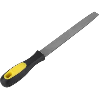 Lime plate de 8 pouces, lame lisse avec poignée, outil d'affûtage de limes de bord, ingénieurs, ingénierie du métal gray