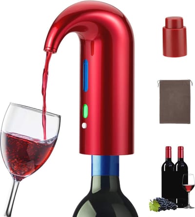 Draagbare Elektrische Wijnbeluchter met USB Oplaadfunctie - One-Touch Wijnschenktuit en Oxidatiedispenser voor Perfecte Wijnsmaak