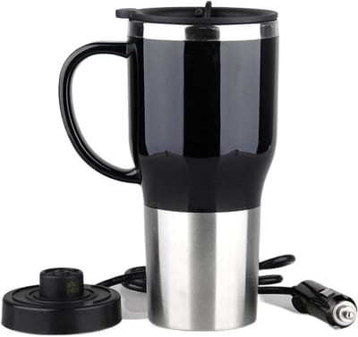 Auto Waterkoker - Boiler Cup - Warme Dranken Onderweg - Snelle Verwarming - 450ml - Zwart