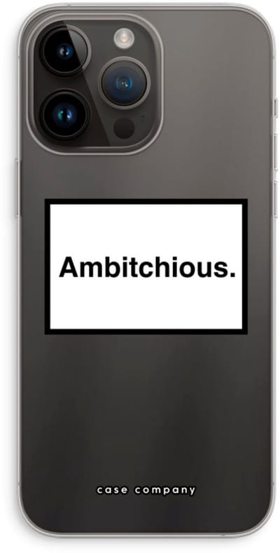 Case Company® - Hoesje geschikt voor iPhone 14 Pro Max hoesje - Ambitchious - Soft Cover Telefoonhoesje - Bescherming aan alle Kanten en Schermrand