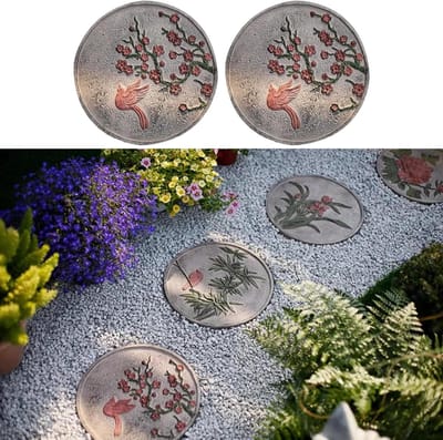 Decoratieve Stapstenen - Tuinpad Stenen - Buitenpad Aanleggen - Anti-modder Anti-slip - 3 stuks - Grijs