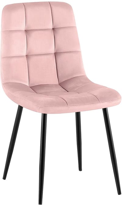 CLP Antibes Eetkamerstoel - Zonder armleuning - Velvet - Fluweel/roze