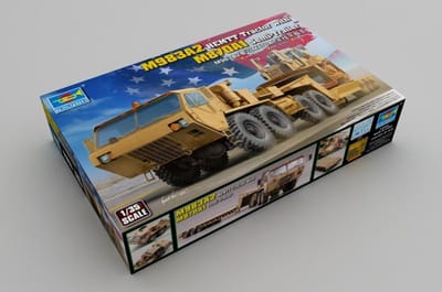 Trumpeter Modelbouwpakket Landbouwvoertuigen - 01055 M983A2 HEMTT Tractor with M870A1 Semi-Trailer Plastic - 1:35 - Modelbouw