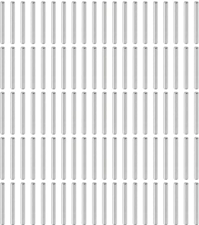 100 stuks cilinderstiften, roestvrij, 4 mm x 40 mm, plugstiften, spanstift, 304 roestvrijstalen metalen stiften, zilverkleurige paspen, bouten, metaal voor doe-het-zelf, meubels