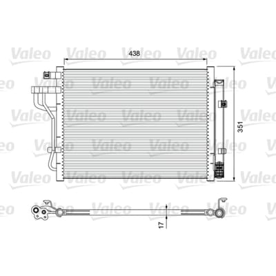 Condensator, airconditioning VALEO 814399