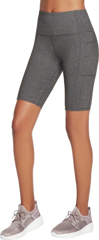 Skechers Go Walk High Waisted Bike Short, Vrouwen, Grijs, Shorts, maat: XS