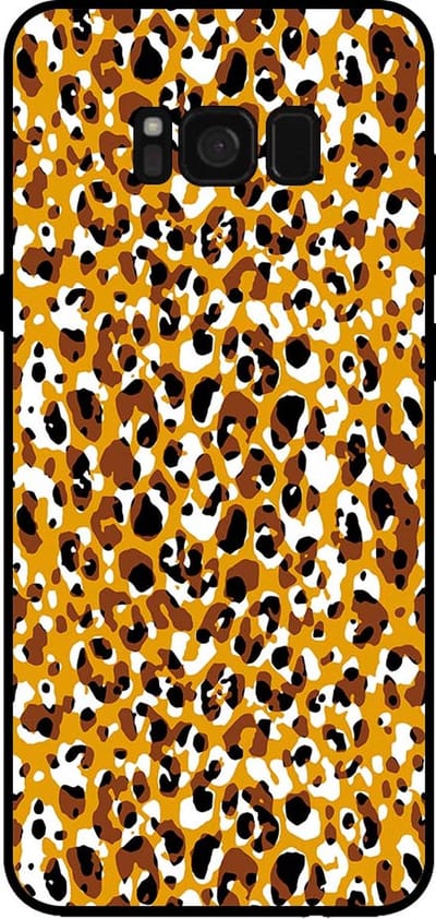 Smartphonica Telefoonhoesje voor Samsung Galaxy S8 met panterprint - TPU backcover met luiaardprint - Bruin geschikt voor Samsung Galaxy S8