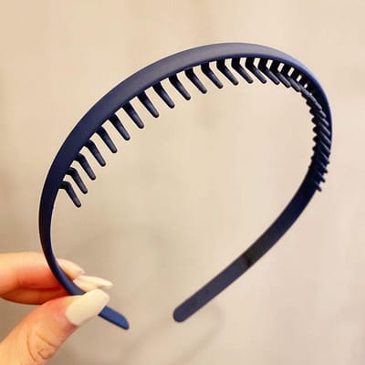 Eenvoudige Kleurrijke Matte Getande Haarbanden voor Vrouwen Afwerking van Losse Haartjes Hoofdband Buiten Haarring Hoofddeksel Mode Haaraccessoires gray