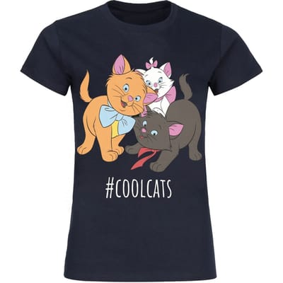 Aristocats - Disney T-shirt - #COOLCATS - S tot XXL - voor Vrouwen - navy