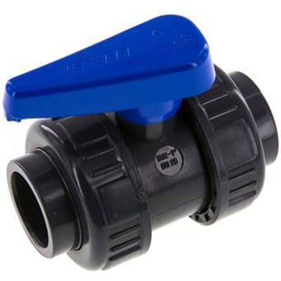 PVC 2-weg Kogelkraan Dubbele Wartel 32 mm Sok EPDM