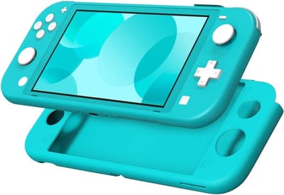 Beschermhoes voor Switch Lite - Zachte Siliconen Case, Rubber Anti-Scratch en Schokbestendig Accessoire voor Console en Controller in Turquoise
