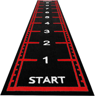 ForzaFit Sprinttrack kunstgras - 10 x 2 meter - Zwart / Rood - 17 mm