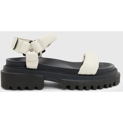 AllSaints Helium Sandal Chalk White Size: 37 | Sandals Outlet | Dames | Zwart
