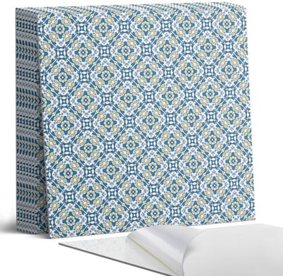 Coloray Plaktegels - Geometrisch patroon Portugese Tegels - 30 cm x 30 cm - Blauw Plaktegels - 9 stuks - Vierkant PVC Tegels - Plaktegels Keuken - Zelfklevende Vloertegels - Vinyl Tegels - Zelfklevende Tegels