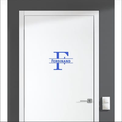 Deursticker Met Naam -  Ferdinand - Blauw
