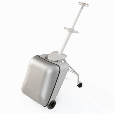 Lifero Kinderkoffer - Handbagage Koffer met Zitfunctie – Reistrolley met Zitje – Kindertrolley – Reiskoffer - Trolley Zilver