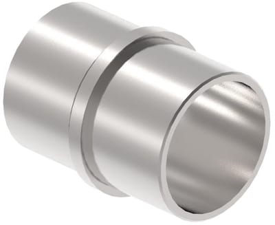 Verbindingsmof RVS - Leuning Koppeling - Balkon Afwerking - Corrosiebestendig Geslepen - 42.4mm - Zilver