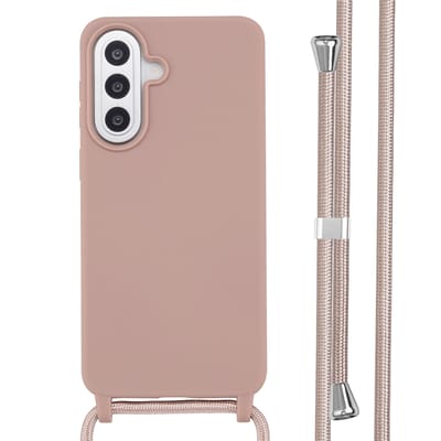 imoshion Hoesje - Geschikt voor Samsung Galaxy A57 (5G) - Siliconen hoesje met koord - Sand Pink