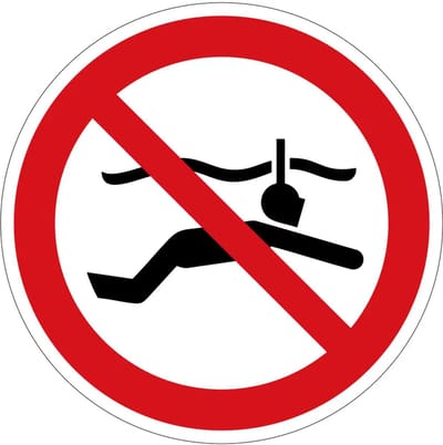 Niet snorkelen verbodsbord - P050 | gecoat dibond materiaal | 10 cm
