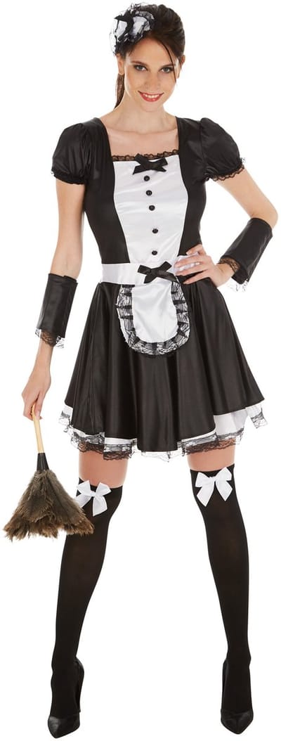 dressforfun - vrouwenkostuum sexy dienstmeisje XL - verkleedkleding kostuum halloween verkleden feestkleding carnavalskleding carnaval feestkledij partykleding - 301063