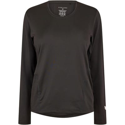 Castore Effen T-shirt met lange mouwen voor dames/dames (Zwarte Kaviaar)