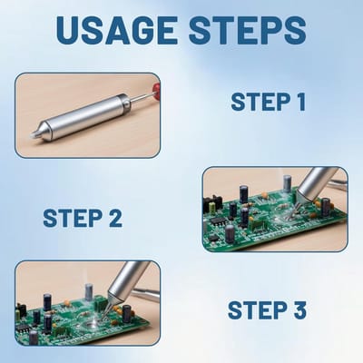Desoldeerpomp - Soldeerzuiger - Elektronica Reparatie - Volledig Metalen - 150 mm - Zilver
