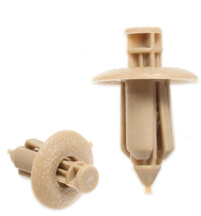 Dailygoods- Klinknagel Bevestigingsmiddel 10 Stuks - Klinknagels - Klinknagel Tang - Auto Clips - Beige - Getextureerd Plastic - Bevestigingsclip