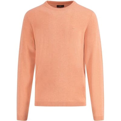 Fynch-Hatton Trui Uni Color O-Neck Air Cotton CmiA Perzik / male