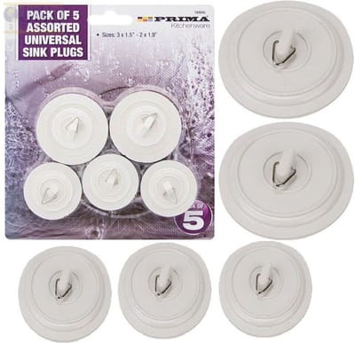 Universele Wastafel en Bad Plug voor Keuken en Badkamer - Vervangende Rubberen Stopper 5-Pack