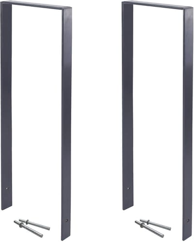 2 x fiets leunbeugel 119 x 39 cm plat staal 13 mm antraciet Beton in leunbeugel Parker type U