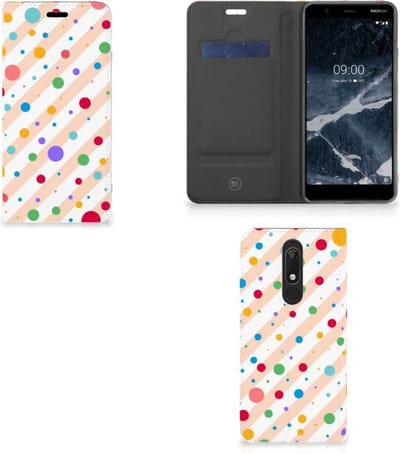Nokia 5.1 (2018) Hoesje met Magneet Dots