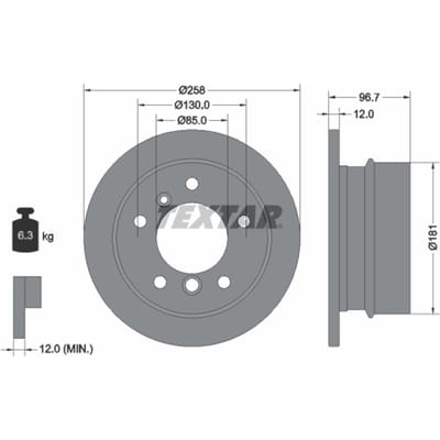 Remschijf TEXTAR 92137503
