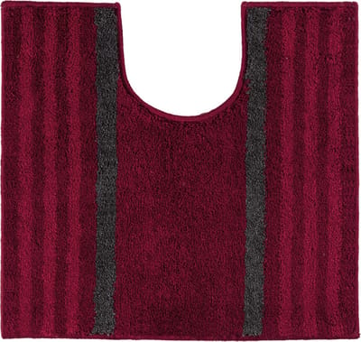 Casilin WC-mat Antislip Lima - 55x60cm - Met Uitsparing - Waterabsorberende Badmat - Wasbaar en Sneldrogend - Acryl - Rood